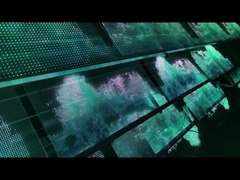 নমনীয় স্বচ্ছ LED ডিসপ্লে প্যানেল গ্লাস উইন্ডো আঠালো LED স্বচ্ছ ফিল্ম স্ক্রিন