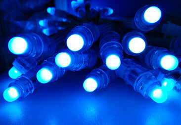 বুলেট টাইপ 12 এমএম LED পিক্সেল, F8 DC05V আরজিবি পূর্ণ রঙের LED Pxiel স্ট্রিং হাল্কা