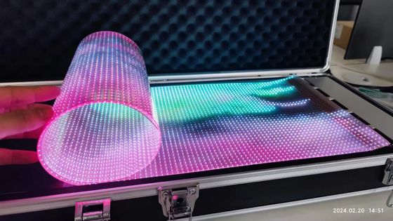 P10 RGB Color LED Transparent Film Screen Indoor Hard / Flexible LED Display Screen