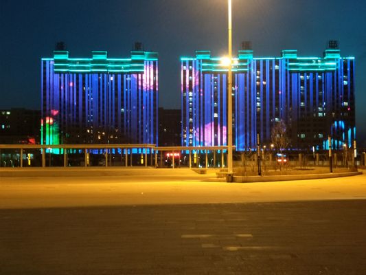 Transparent LED Grille Mesh Screen 160° Full Colour Flexible Waterproof RGB 50mm DMX512 Control System