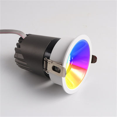 Ultra Thin 20W RGBW SPI USC2904 Rechargeable LED Spotlights Circular Anti Glare For Living Room Decoration