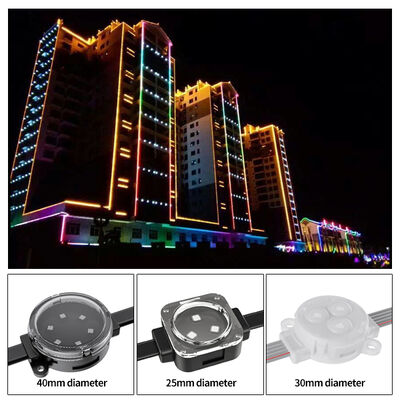 30mm 12V SMD2835 TTL IP67 Waterproof LED Point Light with 120 Beam Angle and UV Resistant PC Material