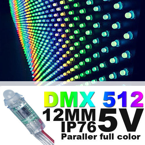 12 মিটার ওয়াটারপ্রুফ RGB সম্পূর্ণ রঙ LED কন্ট্রোলার স্মার্ট রঙ পরিবর্তন জন্য আইসি সঙ্গে পিক্সেল আলো DC5V নেতৃত্বে