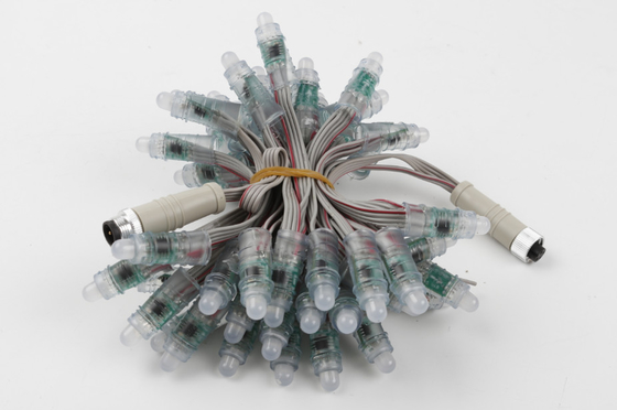 ক্রিসমাস লাইট আউটডোর LED RGB Pixel 50pcs DC 5V WS2811 12mm LED DMX Pixel