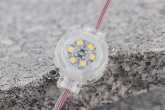 DC12V 0.6W LED পিক্সেল পয়েন্ট হালকা জলরোধী IP67 SMD2835 30mm 6500K PC অ্যান্টি - UV