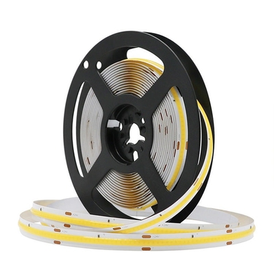 বাড়ির সাজসজ্জার জন্য IP20 উচ্চ ঘনত্ব 24v 10W CRI90 ডটলেস নমনীয় কোব Led স্ট্রিপ লাইট