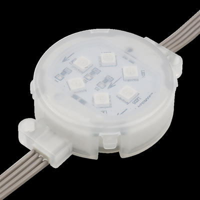 আউটডোর ওয়াটারপ্রুফ IP67 LED পয়েন্ট লাইট 1.5W Smd5050 DC24V 50mm RGB DMX512