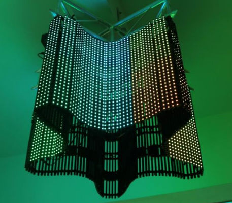 Indoor Outdoor DMX Pixel IP67 Addressable Full Color LED Point Light Source Display Mesh Screen