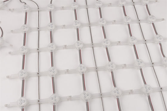 Customized LED Mesh Screen Video Wall IP67 30mm DMX512 RGB Outdoor Advertising Decoration