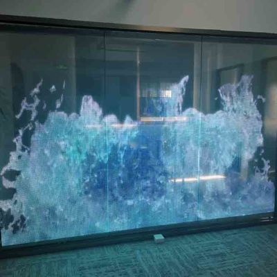 Hot selling ultra-thin color flexible LED transparent film screen for shopping mall glass or shop windows