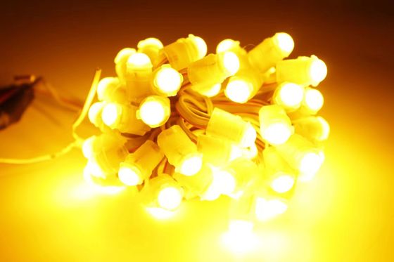সর্বশেষ ডিজাইন আউটডোর হলুদ বিনোদন পিক্সেল LED 12V 9MM আলংকারিক LED পিক্সেল আলো