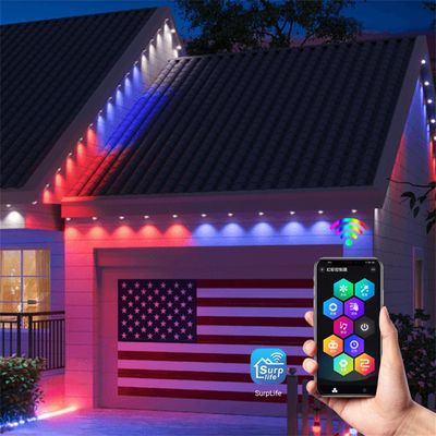 Christmas Track Lights 1.5W IP67 RGBW Outdoor and Indoor Intelligent Led Eaves Lights