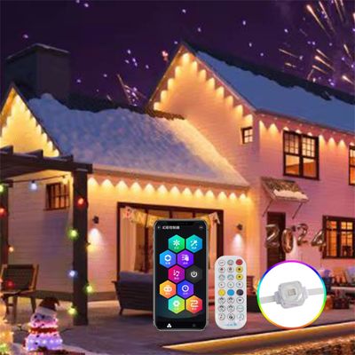 আউটডোর বিল্ডিং সজ্জা জন্য 20mm RGBW SMD5050 LED Eave লাইট IP67 UL সার্টিফাইড 2 অলৌকিক মটরশুটি