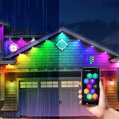 ক্রিসমাস সজ্জা জন্য 25mm ব্যাসার্ধ LED Eave লাইট, IP67 RGB পয়েন্ট আলোর উৎস স্ট্রিং লাইট
