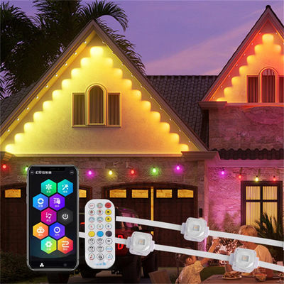 25MM RGB SMD5050 1.5W DC24V অ্যালুমিনিয়াম ট্র্যাক আউটডোর হাউস লাইট ফিক্সচার Ip67 Rgbw LED Rgbic স্থায়ী ক্রিসমাস আউটডোর লাইট