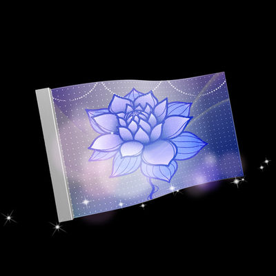 P10 ফ্লেক্সিবল LED ট্রান্সপারেন্ট ফিল্ম স্ক্রিন 960mm*240mm সঙ্গে ঝুলন্ত ইনস্টলেশন টাইপ