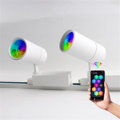 360 ডিগ্রি সেটযোগ্য সঞ্চালনযোগ্য LED ট্র্যাক লাইট বিচ্ছিন্ন ট্র্যাক লাইট চলন্ত মাথা ট্র্যাক আলোর সিস্টেমের লাইট
