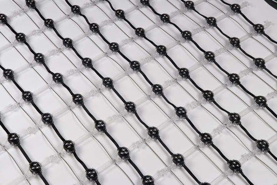 High Quality Flexible Led Pixel Mesh Screen Outdoor Building Media Facade Point Light Led Net Screen Curtain