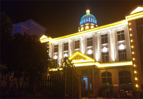 পৌরসভা ভবনের ল্যান্ডস্কেপের জন্য দীর্ঘ-দূরত্বের RGB 40mm DMX DC36V IP67 LED পয়েন্ট লাইট