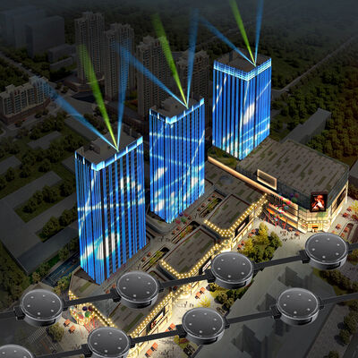 আইপি 67 আউটডোর ওয়াটারপ্রুফ আরজিবি 50 মিমি সজ্জা বিল্ডিং ডিসি 24 ভি নেতৃত্বাধীন পিক্সেল পয়েন্ট লাইট