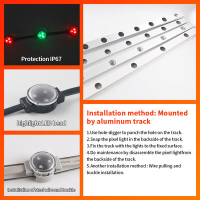 IP67 Rated 100mm Diameter LED Point Light with DMX512 Control for Outdoor Decoration
