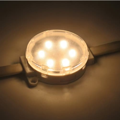 DC24V 50mm SMD3535 LED পয়েন্ট লাইট 6LEDs IP67 ওয়াটারপ্রুফ DMX512 আউটডোর ম্যাট্রিক্স ডিসপ্লে স্ক্রিনের জন্য অ্যাড্রেসযোগ্য পিক্সেল