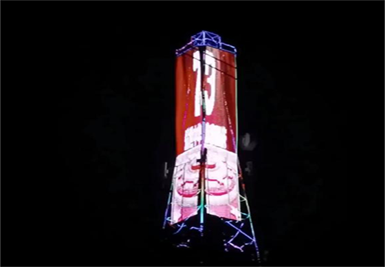 P100 পিক্সেল পিচ নমনীয় LED Mesh স্ক্রিন সঙ্গে 3000cd উজ্জ্বলতা এবং IP67 জলরোধী বহিরঙ্গন ভিডিও দেয়াল জন্য