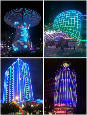 12mm Square LED Point Light Source  High Brightness Addressable LED Point Lights Waterproof IP67 SmartPixel Lights for Outdoor Decoration Building Facade Signage Lighting